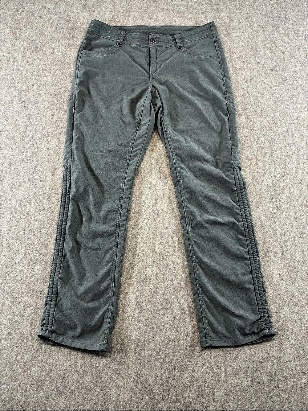 Kuhl Women's Grayish/Oliveish Hiking Pants Size 10 Short Zip Pocket
